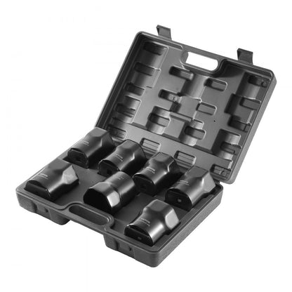 HT.SR-302 - 7-Pc Wheel Bearing Locknut Socket Set with 1/2" Drive