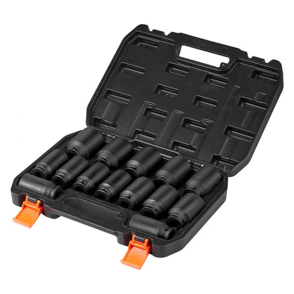 1/2ZTT4 - 14-Piece Impact Socket Set for Axle Nuts and Bolts