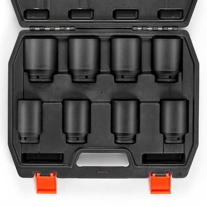 1/2ZTT1 - 8-Piece CR-MO Axle Nut Socket Set with 6-Point Design