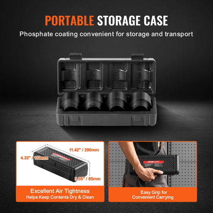 1/2ZTT2 - 4-Piece 1/2" Drive Socket Set in CR-MO Steel