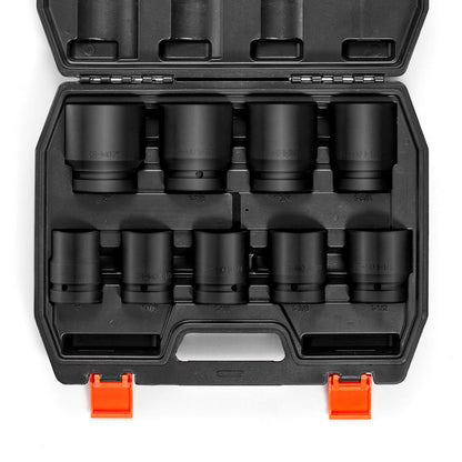 1"ZTT8 - 9PCS VEVOR 6-Point Axle Nut Socket Set in Storage Case