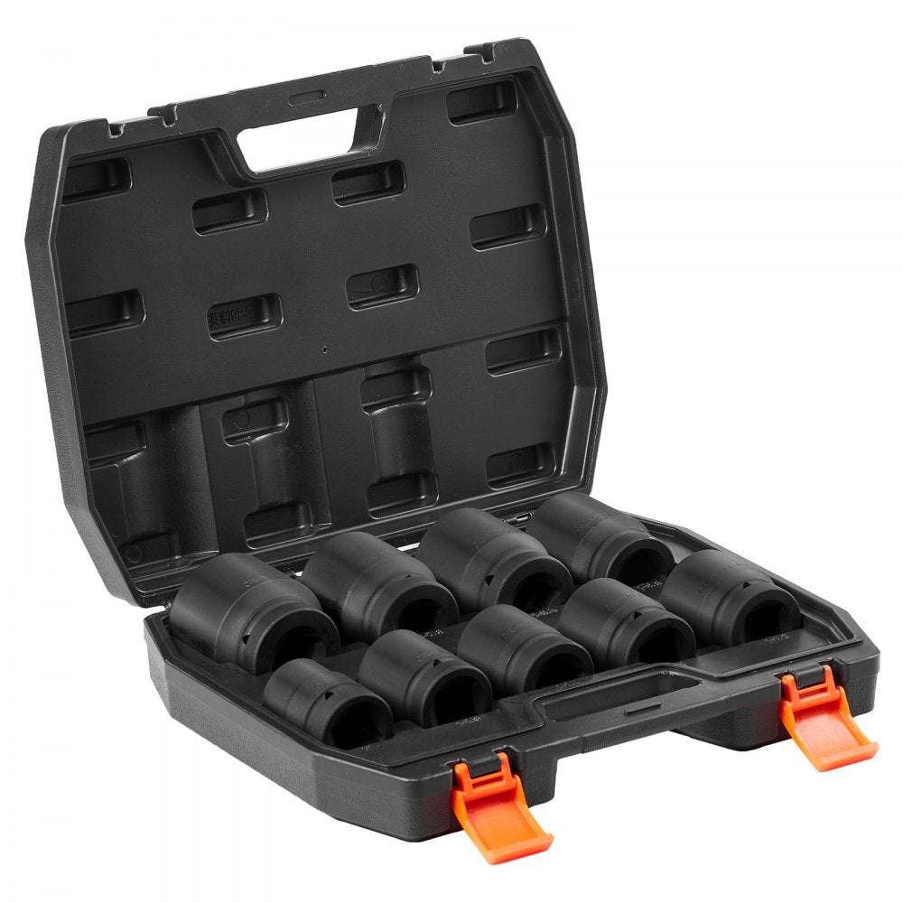 1"ZTT8 - 9PCS VEVOR 6-Point Axle Nut Socket Set in Storage Case