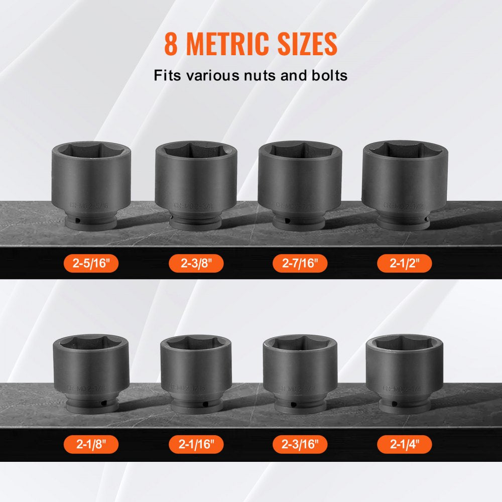 3/4ZTT5 - 8-Piece 3/4" Drive Axle Nut Socket Set in Portable Case