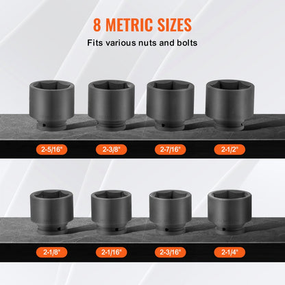 3/4ZTT5 - 8-Piece 3/4" Drive Axle Nut Socket Set in Portable Case