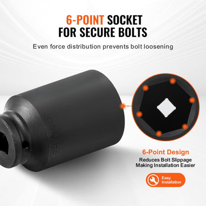 3/4ZTT5 - 8-Piece 3/4" Drive Axle Nut Socket Set in Portable Case