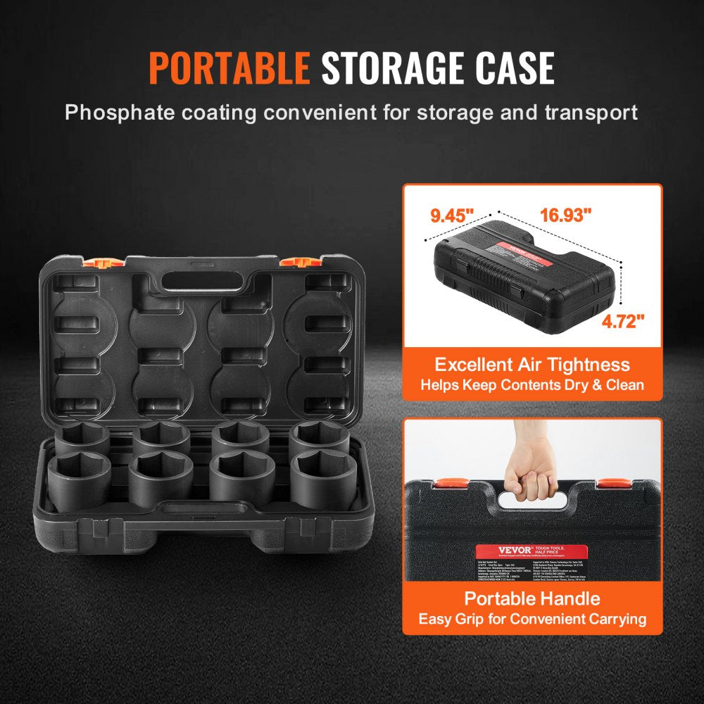 3/4ZTT5 - 8-Piece 3/4" Drive Axle Nut Socket Set in Portable Case