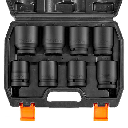 3/4ZTT7 - 8-Piece 6-Point Axle Nut Socket Set in CR-MO Steel