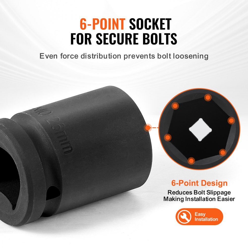 3/4ZTT7 - 8-Piece 6-Point Axle Nut Socket Set in CR-MO Steel
