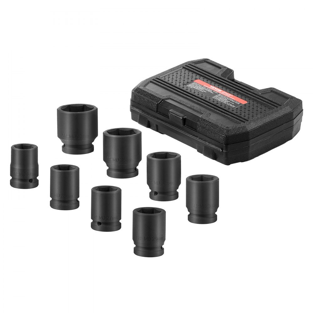 3/4ZTT7 - 8-Piece 6-Point Axle Nut Socket Set in CR-MO Steel