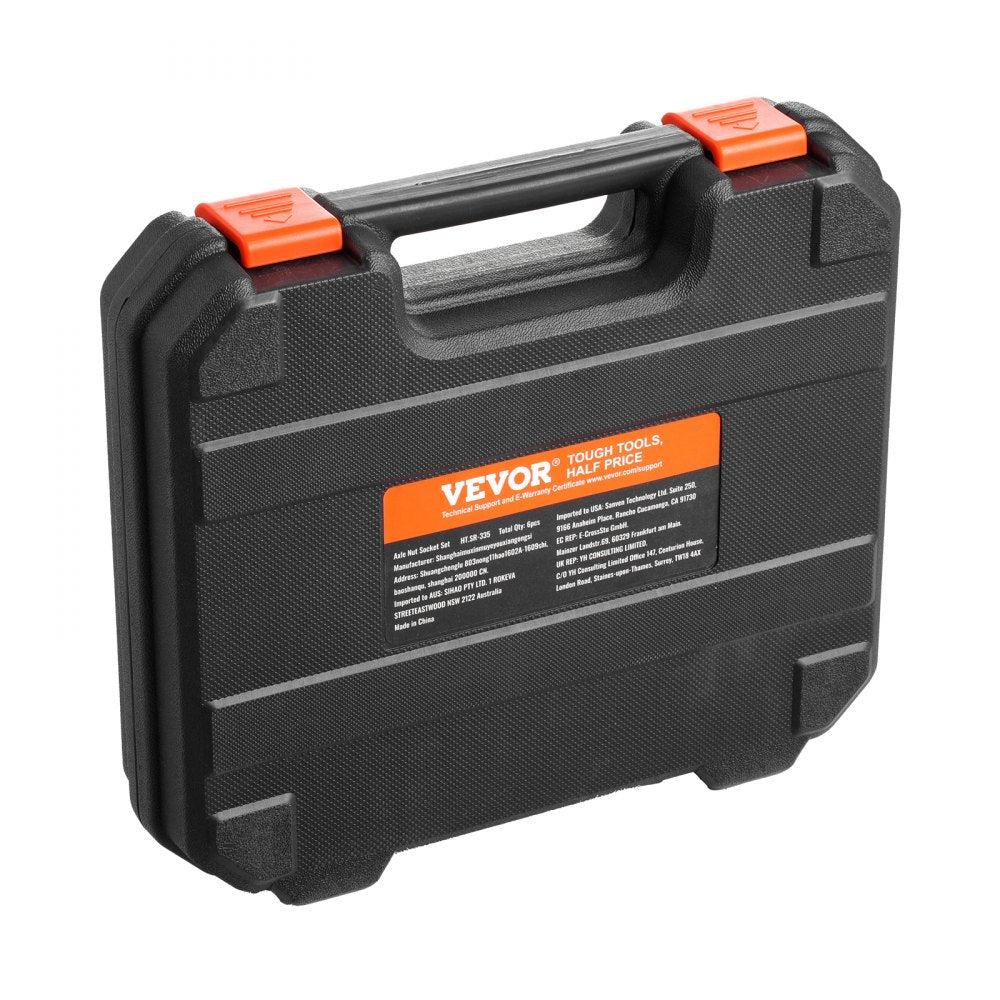 HT.SR-335 - VEVOR 1/2" Drive 6-Piece Spindle Nut Socket Set with Toolbox