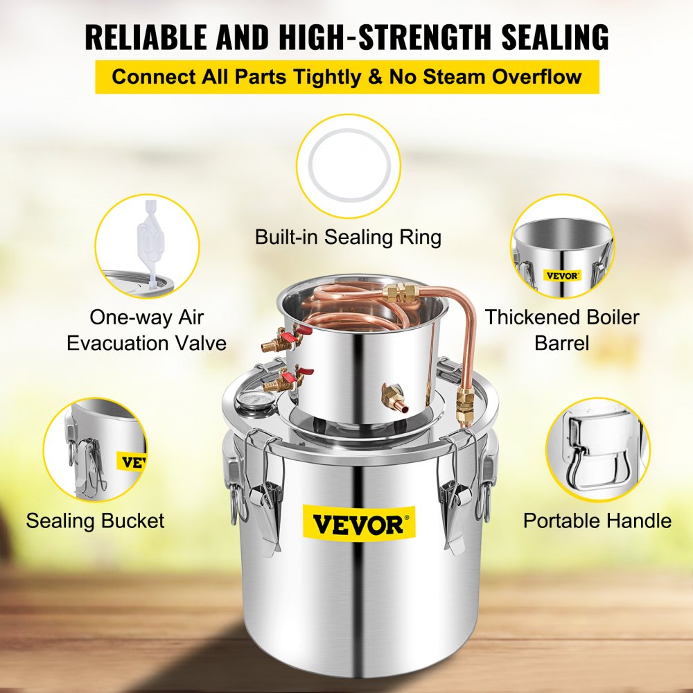 VV-AD-50L - Premium 13.2Gal Distillery Kit for Wine, Brandy & Essential Oils