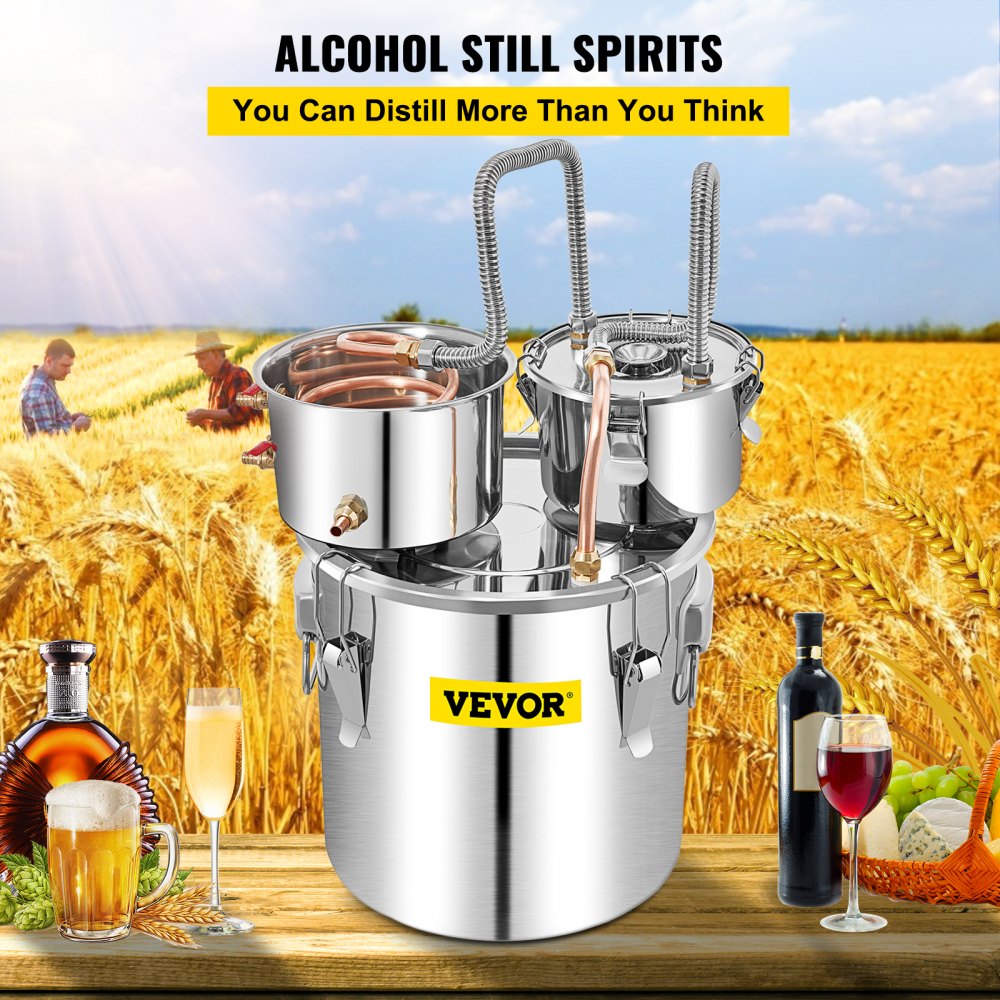 VV-DAD-50L - 13.2 Gal Stainless Steel Alcohol Distiller for Beginners & Experts
