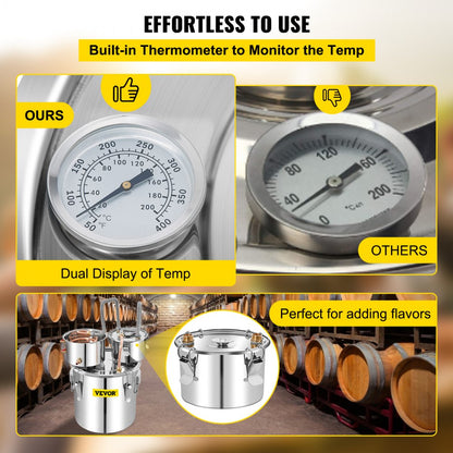 VV-DAD-50L - 13.2 Gal Stainless Steel Alcohol Distiller for Beginners & Experts