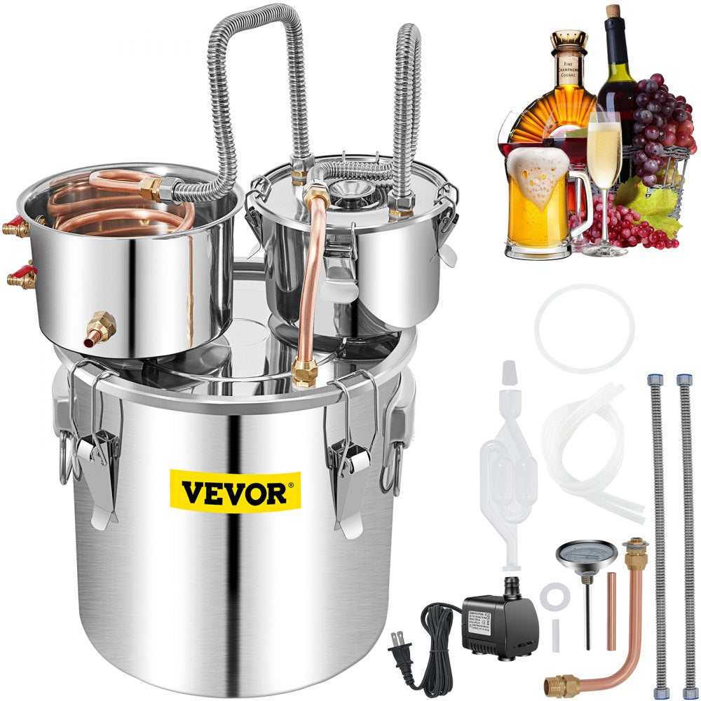 VV-DAD-50L - 13.2 Gal Stainless Steel Alcohol Distiller for Beginners & Experts