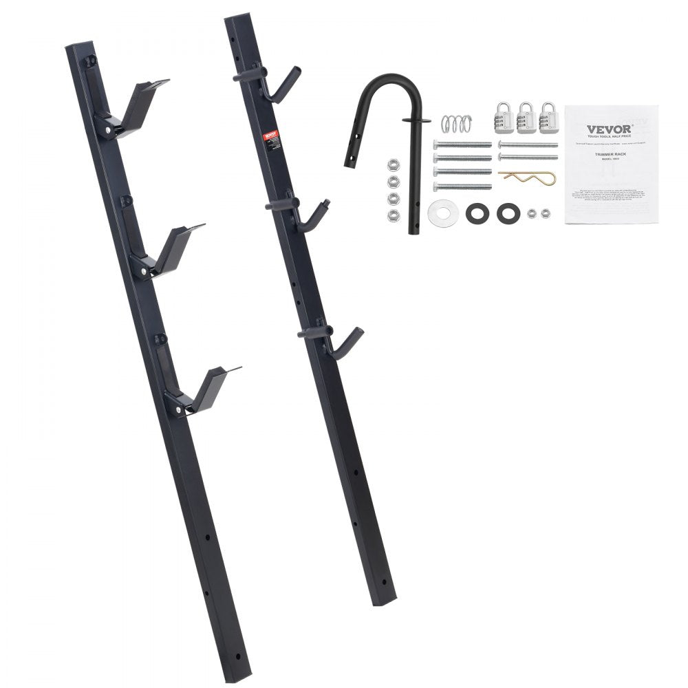 6603 - Heavy-Duty Trimmer Rack with Locking Mechanism and Foam Hooks