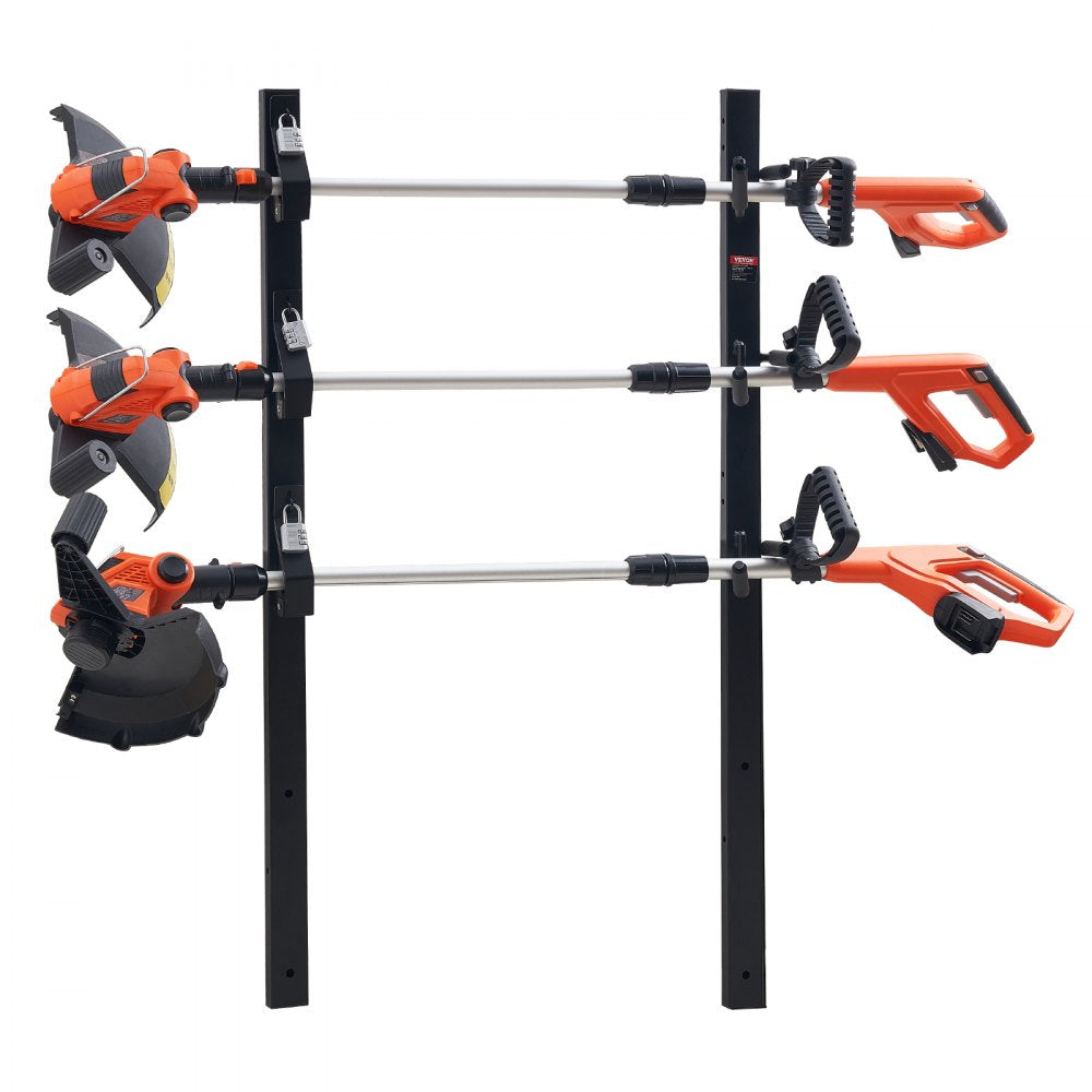 6603 - Heavy-Duty Trimmer Rack with Locking Mechanism and Foam Hooks