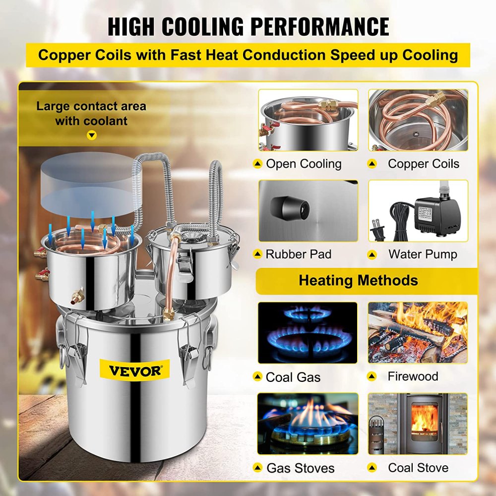 010877625053 - 3 Gal Alcohol Distiller for Beginners & Experts