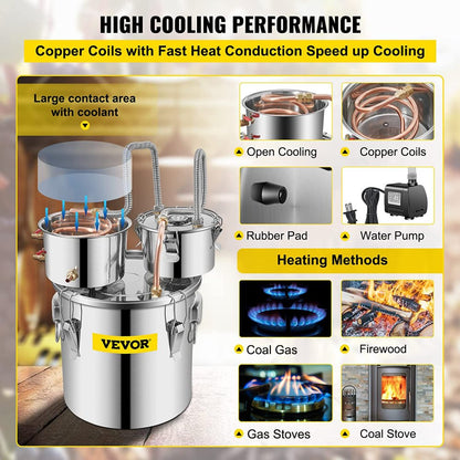 010877625053 - 3 Gal Alcohol Distiller for Beginners & Experts