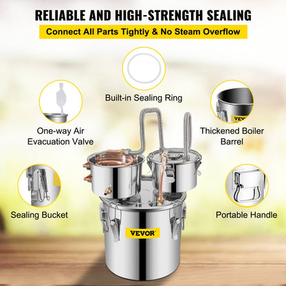 010877625053 - 3 Gal Alcohol Distiller for Beginners & Experts