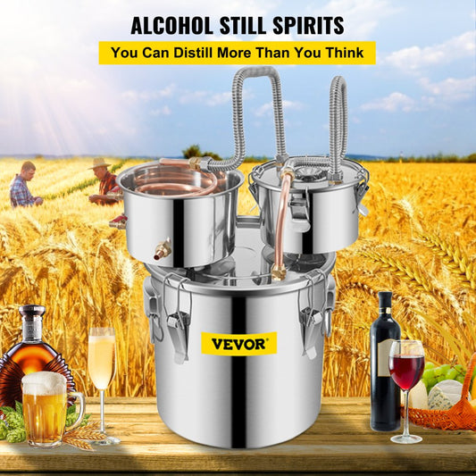 010887753019 - Professional Alcohol Distiller for Wine & Brandy with Cooling System