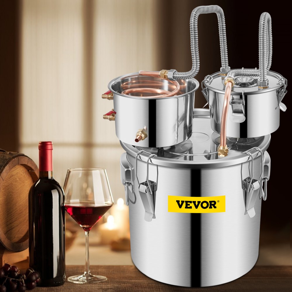 010887753019 - Professional Alcohol Distiller for Wine & Brandy with Cooling System