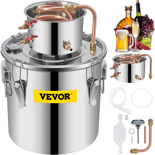 010245932055 - 8 Gal Stainless Steel Alcohol Distiller Kit for Home Brewing