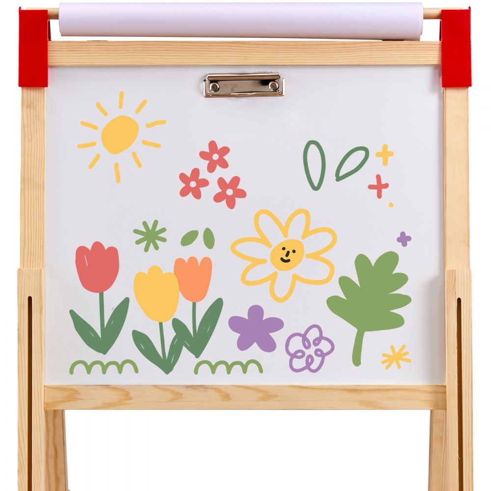 AC7810A - Adjustable 3-in-1 Kids Art Easel with Magnetic Surfaces