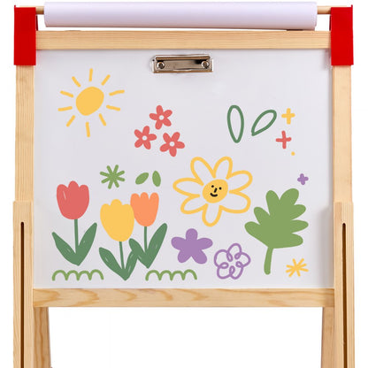 AC7810A - Adjustable 3-in-1 Kids Art Easel with Magnetic Surfaces