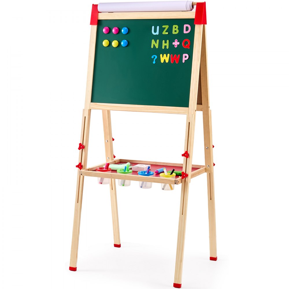 AC7810A - Adjustable 3-in-1 Kids Art Easel with Magnetic Surfaces