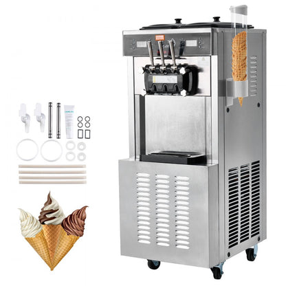 CK400PRO-A19 - VEVOR 34-44L/H Soft Serve Ice Cream Maker with Dual Compressors