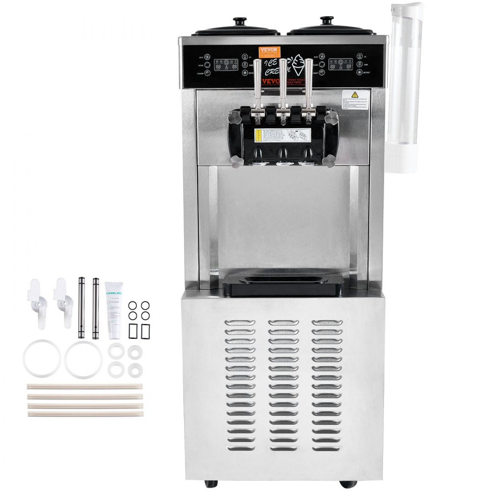 CK400PRO-A19 - VEVOR 34-44L/H Soft Serve Ice Cream Maker with Dual Compressors