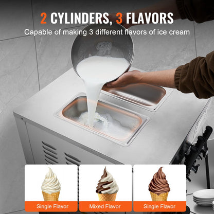 CKX300PRO-A19 - Efficient 3-Flavor Ice Cream Machine, 5.5-8.2 Gallons/Hour