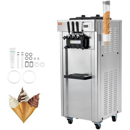 CKX300PRO-A19 - Efficient 3-Flavor Ice Cream Machine, 5.5-8.2 Gallons/Hour