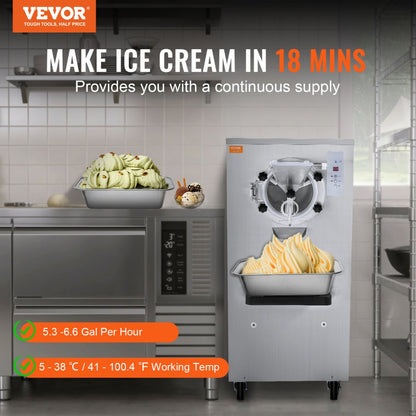 BY7225 - 8L VEVOR Ice Cream Machine with Rapid Cooling & Digital Control