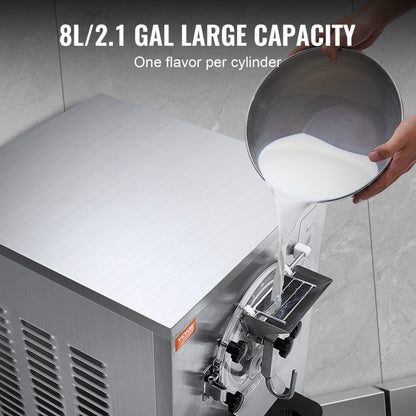 BY7225 - 8L VEVOR Ice Cream Machine with Rapid Cooling & Digital Control