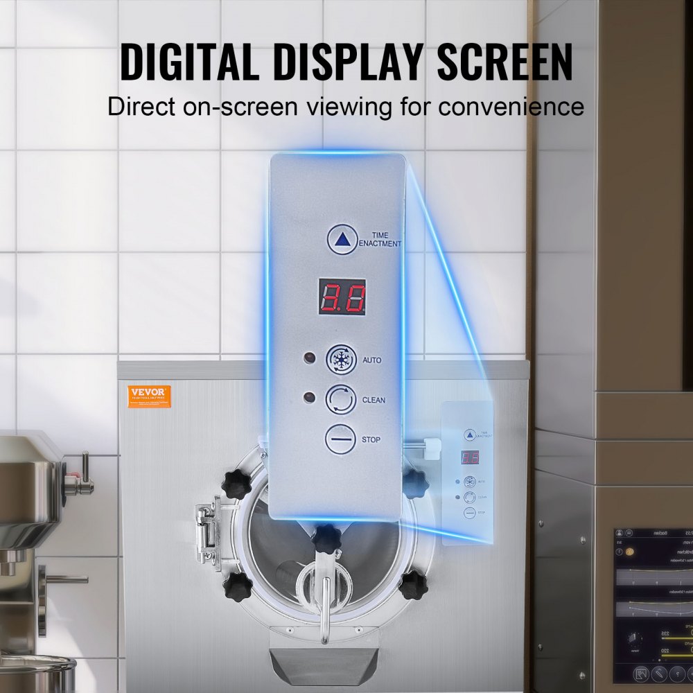 BY7225 - 8L VEVOR Ice Cream Machine with Rapid Cooling & Digital Control