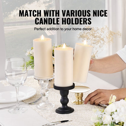 HA7515 - Set of 3 Unscented 3x6" Palm Wax Pillar Candles