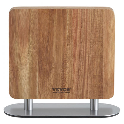 GM23091 - Elegant Acacia Wood Magnetic Knife Block for Organized Kitchen