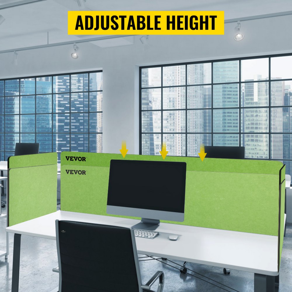 60ZMGYPFCLS - 60'' Green Desk Divider for Enhanced Privacy and Noise Reduction