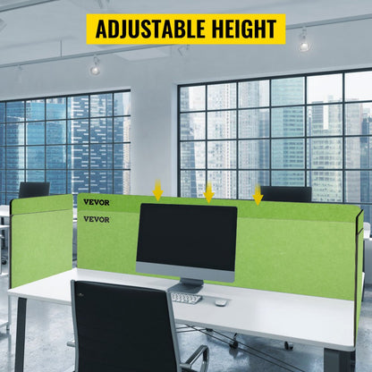 60ZMGYPFCLS - 60'' Green Desk Divider for Enhanced Privacy and Noise Reduction