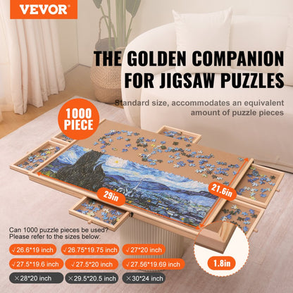 JR-1000 - VEVOR 29" x 21.6" Puzzle Board for Hobbies and Games