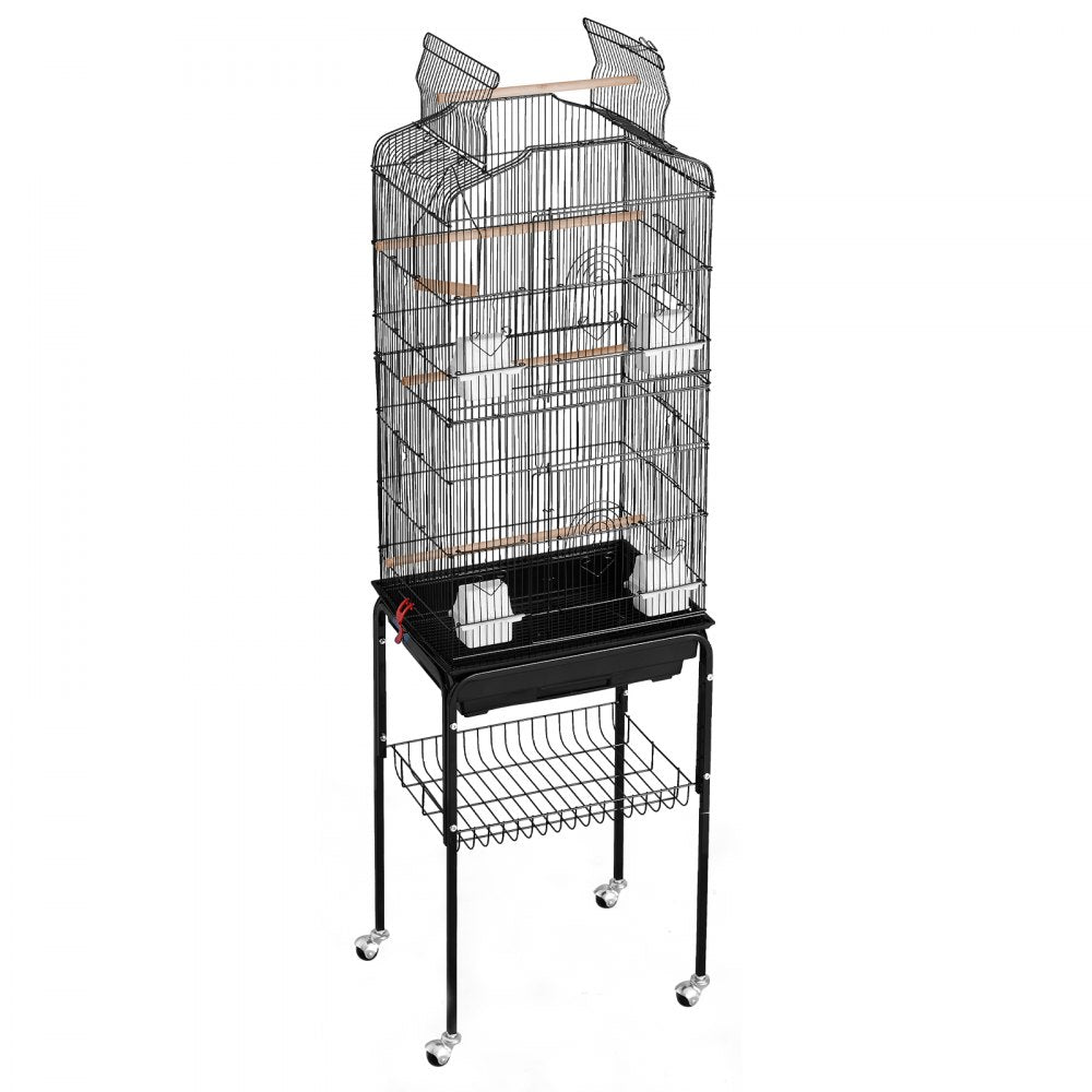 3016-2+JIA - 62" Rolling Metal Bird Cage for Parakeets & Small Birds