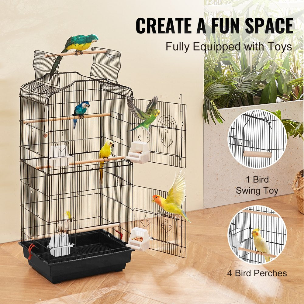 3016-2 - 39" VEVOR Hanging Bird Cage with Double Doors & Cleaning Tray