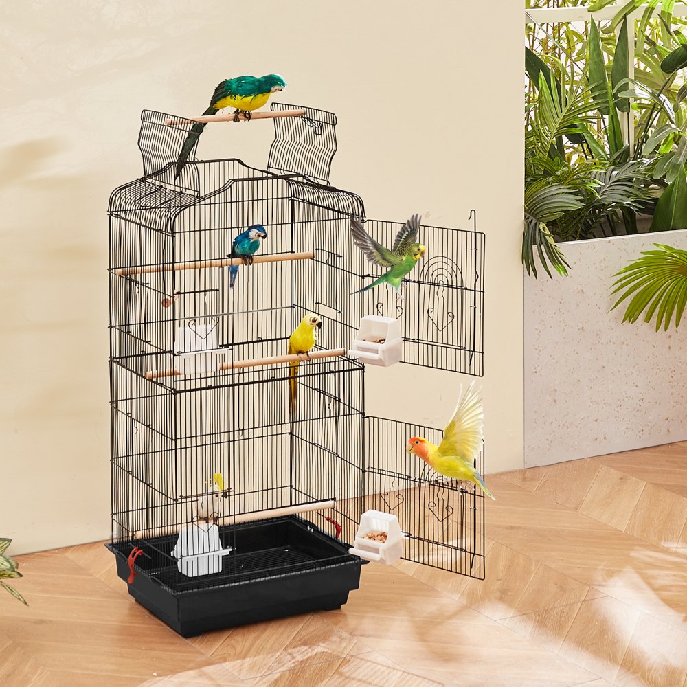 3016-2 - 39" VEVOR Hanging Bird Cage with Double Doors & Cleaning Tray