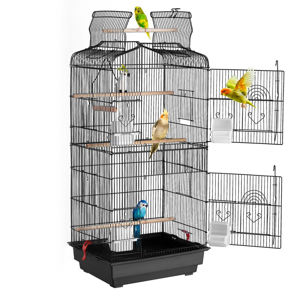 3016-2 - 39" VEVOR Hanging Bird Cage with Double Doors & Cleaning Tray