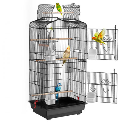 3016-2 - 39" VEVOR Hanging Bird Cage with Double Doors & Cleaning Tray