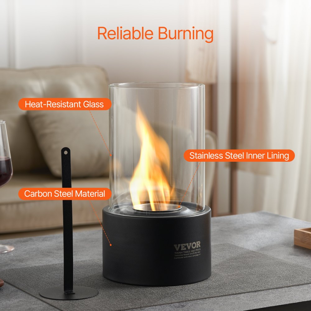 EH-011 - 6.30" Smokeless Tabletop Fire Pit for Indoor/Outdoor Use