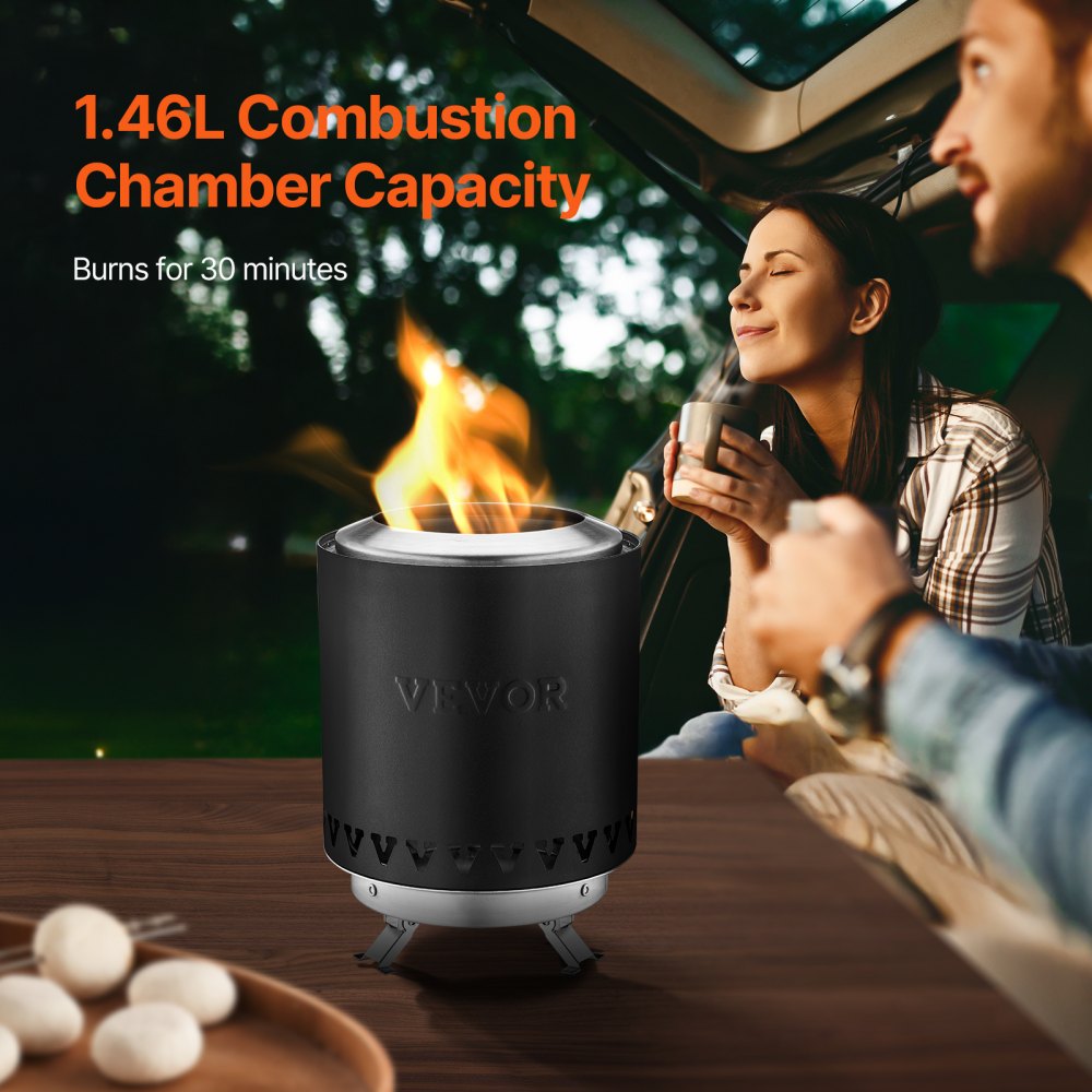 EH-008-2 - 6" Smokeless Tabletop Fire Pit for Indoor & Outdoor Use
