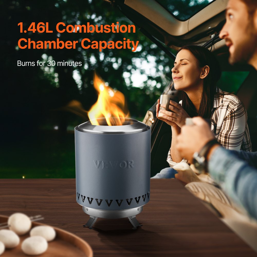 EH-008-3 - 6-Inch Smokeless Tabletop Fire Pit for Indoor & Outdoor Use