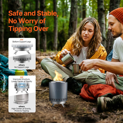 EH-008-3 - 6-Inch Smokeless Tabletop Fire Pit for Indoor & Outdoor Use